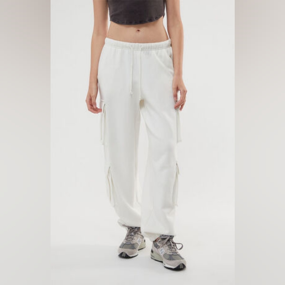 PacSun white cargo jogger sweatpants